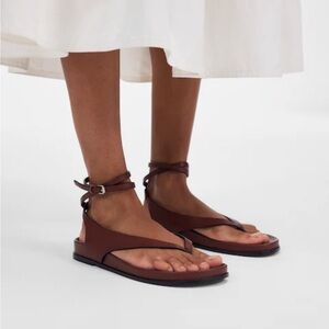 Madewell Dark Brown Ankle Strap Sandals